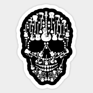 Guitar Head (white) Sticker